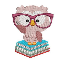 Embroidery Design Owl Glasses 4