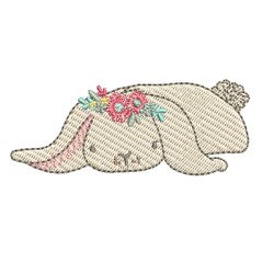 Embroidery Design Resting Rabbit 1