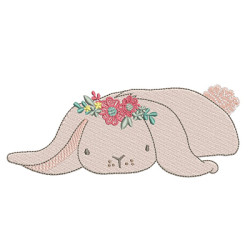 Embroidery Design Resting Rabbit 2