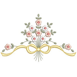 Embroidery Design Bouquet With Tie 2