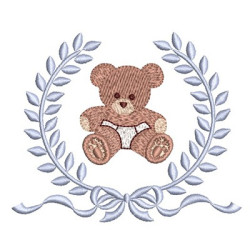 Matriz De Bordado Urso Na Moldura 4