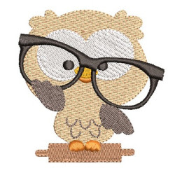 Embroidery Design Glass Owl 9