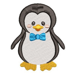 Diseño Para Bordado Pingüino Niño 2
