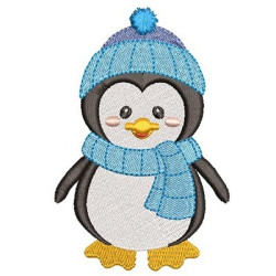 Diseño Para Bordado Pingüino Niño 3