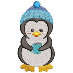 Diseño Para Bordado Pingüino Niño 4