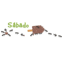 Diseño Para Bordado Hormigas Cargadoras Sábado