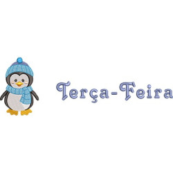 Diseño Para Bordado Pinguim Martes