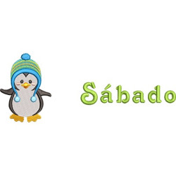 Diseño Para Bordado Pinguim Sábado