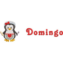 Diseño Para Bordado Pinguim Domingo 2