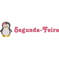 Diseño Para Bordado Pinguim Lunes 2