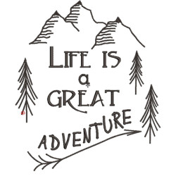 Embroidery Design Life A Great Adventure 2