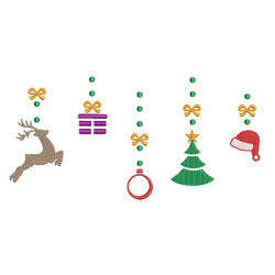 SET OF CHRISTMAS ORNAMENTS