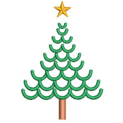 Matriz De Bordado árvore De Natal 8 Cm