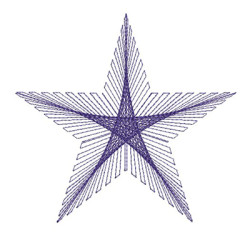 Embroidery Design Star String Art 15 Cm