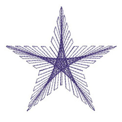 Embroidery Design Star String Art 9 Cm