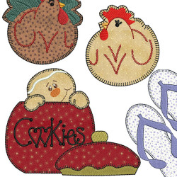 PACKAGE 8 APPLIQUÉS KITCHEN