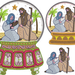 Embroidery Design Holy Family Christmas