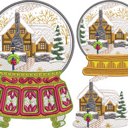 Embroidery Design Little Home Christmas