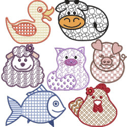 Embroidery Design  Package Animals 1