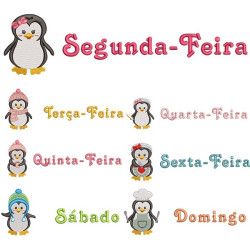 Embroidery Design Package Week Penguin 2