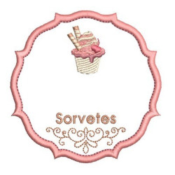 Diseño Para Bordado Marco Para Personalizar Sorbetes