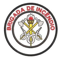 Diseño Para Bordado Brigada De Incendio Vacio