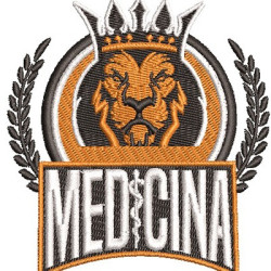 Matriz De Bordado Escudo Leão Medicina