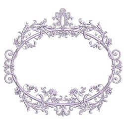 Diseño Para Bordado Marco Provenzal 20 Cm