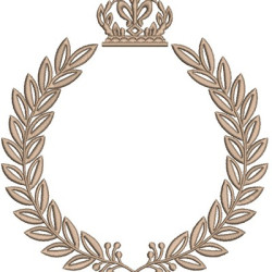 Diseño Para Bordado Ramo De Acacias 20 Cm Con Corona 2