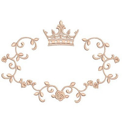 Diseño Para Bordado Gran Marco Provenzal Con Corona