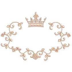 Embroidery Design Great Provence Frame With Crown