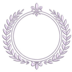 Diseño Para Bordado Gran Marco Flor De Lis