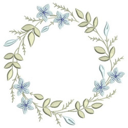 Embroidery Design Floral Frame 21