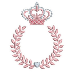 Embroidery Design Acacia Frame With Crown 17