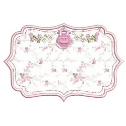 Embroidery Design Applied Girl Frame 1