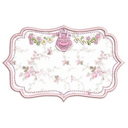 Embroidery Design Applied Girl Frame 2