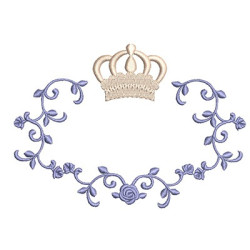 Embroidery Design Provence Frame With Crown 4