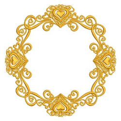 Diseño Para Bordado Marco Con Corazones