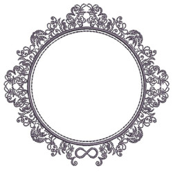 Diseño Para Bordado Marco Provenzal Infinito 12