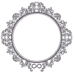 Diseño Para Bordado Marco Provenzal Infinito 13