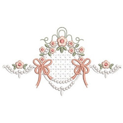 Embroidery Design Delicate Frame With Ties