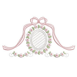 Embroidery Design Delicate Frame With Tie 2