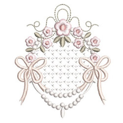 Embroidery Design Delicate Frame With Ties 2