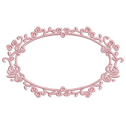 Matriz De Bordado Moldura Floral 25