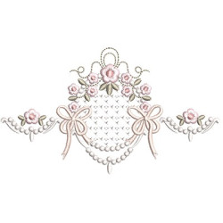 Embroidery Design Delicate Frame With Ties 3