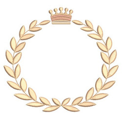 Diseño Para Bordado Marco Acacias Con Corona 18