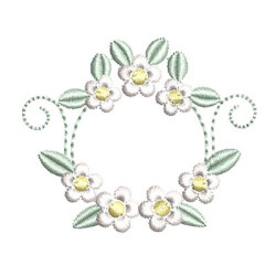 Embroidery Design Little Frame Flowers 2
