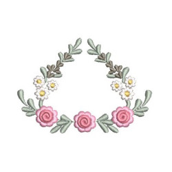 Embroidery Design Little Frame Flowers 3