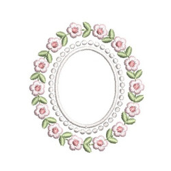 Embroidery Design Little Frame Flowers 4