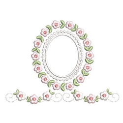Embroidery Design Frame Flowers 27